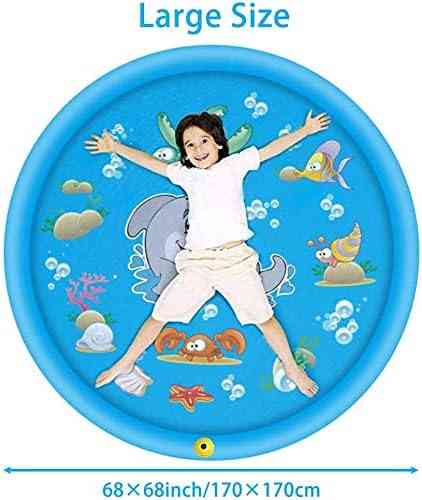 Colorful dolphin splash pad water sprinkler play mat for kids by The Outdoor Furniture Market, perfect for outdoor summer fun.