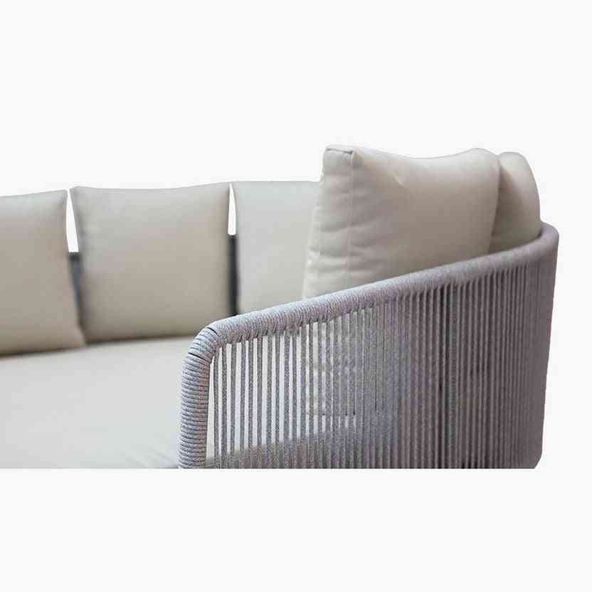 Double Outdoor Sun Lounger - Aluminum Frame, Plush Comfort