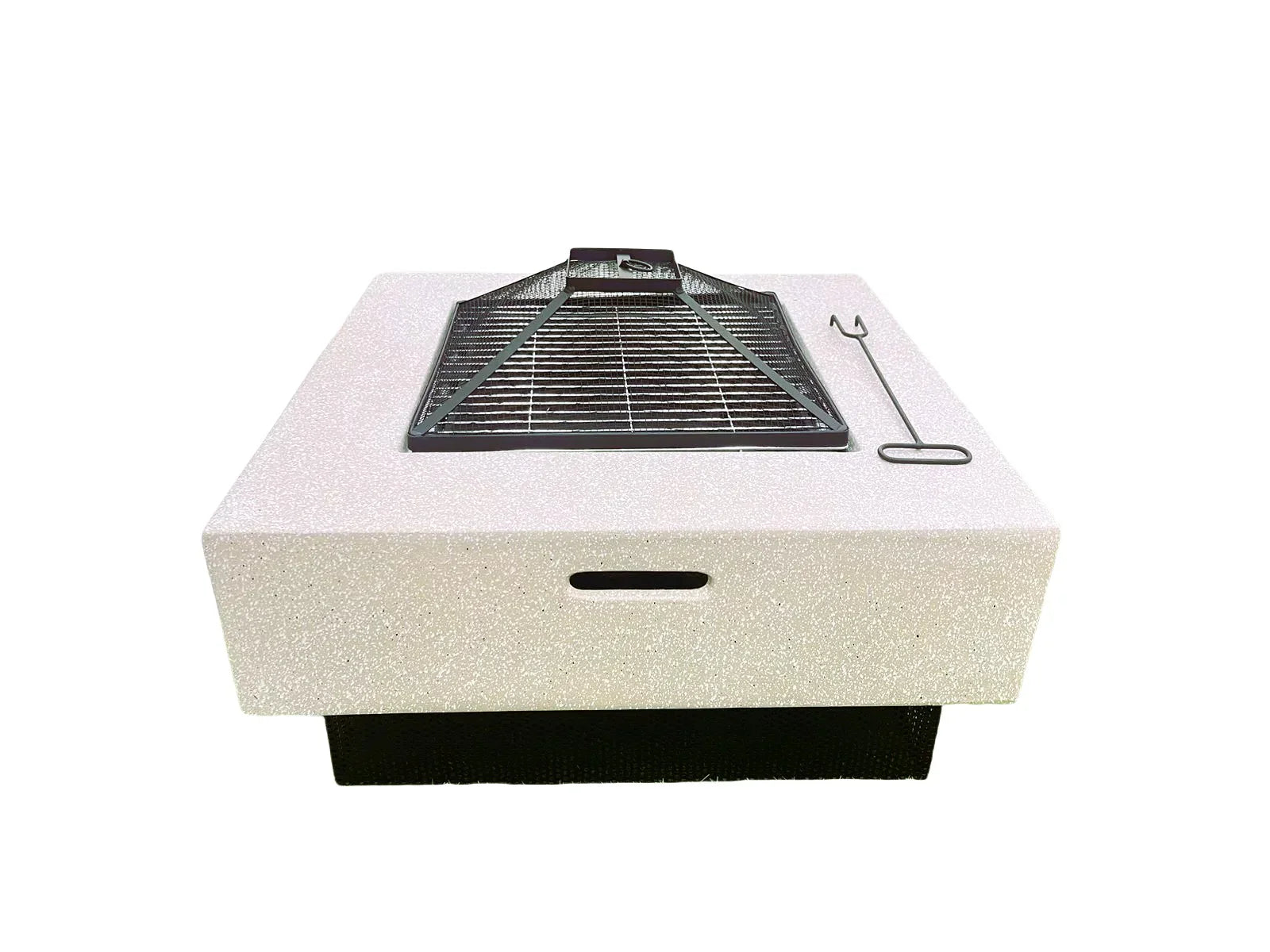 Portable Outdoor Fire Pit BBQ Grill Garden Stove Fireplace Square Shape