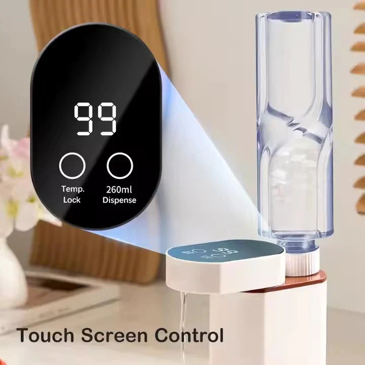 Portable Casa Fiora instant hot water dispenser with 5 temperature settings and sleek design, ideal for outdoor use.