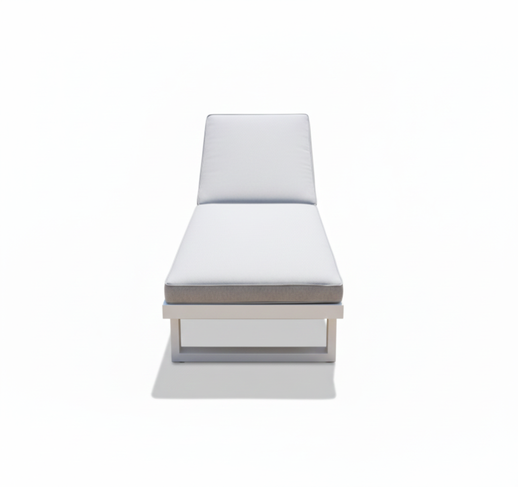 Modern Aluminum Outdoor Sunbeds with Cushions-( 1 Sunbed Only)