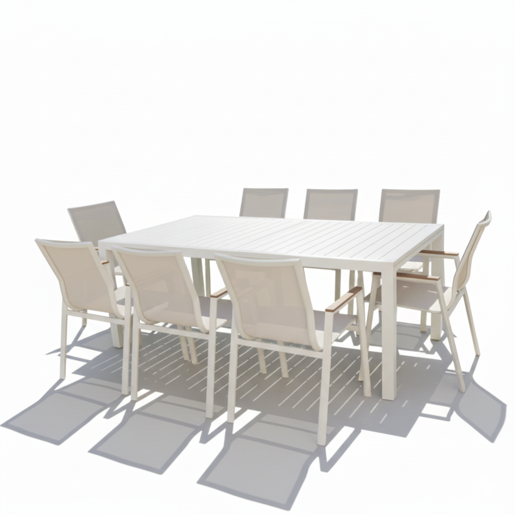 Contemporary Garden Dining Table & Chairs Set