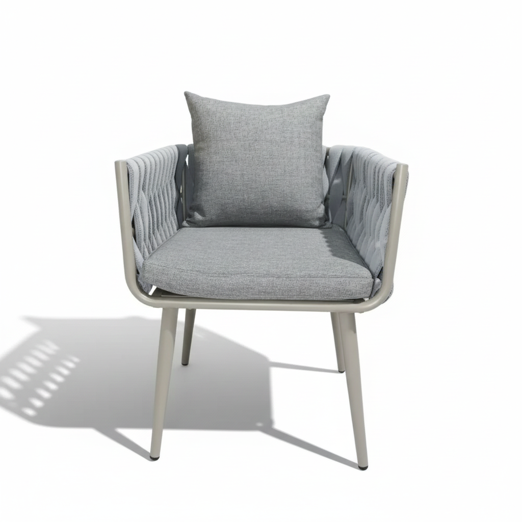 Luxury Aluminum 8-Seater Outdoor Dining Set with Cushioned Chairs