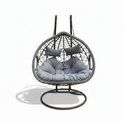 Modern Duo Swing for Patio & Garden-Grey