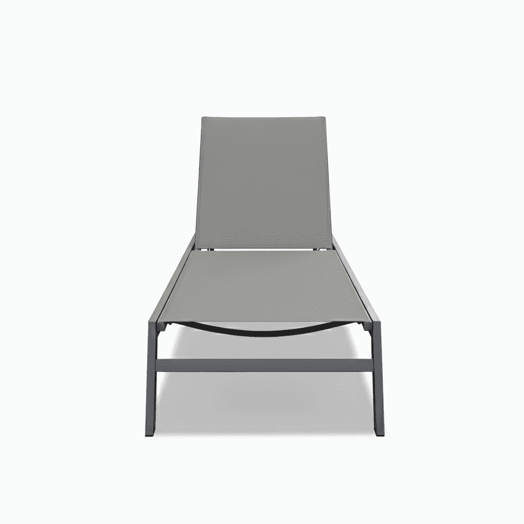 Dark Grey Aluminum Sun Lounger for Stylish Outdoor Relaxation by NoirLuxe™