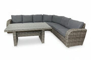 Casa Fiora 6-Seater L-Shape Outdoor Sofa Set - Rattan with Coffee Table & Cushions - The Outdoor Furniture Market 