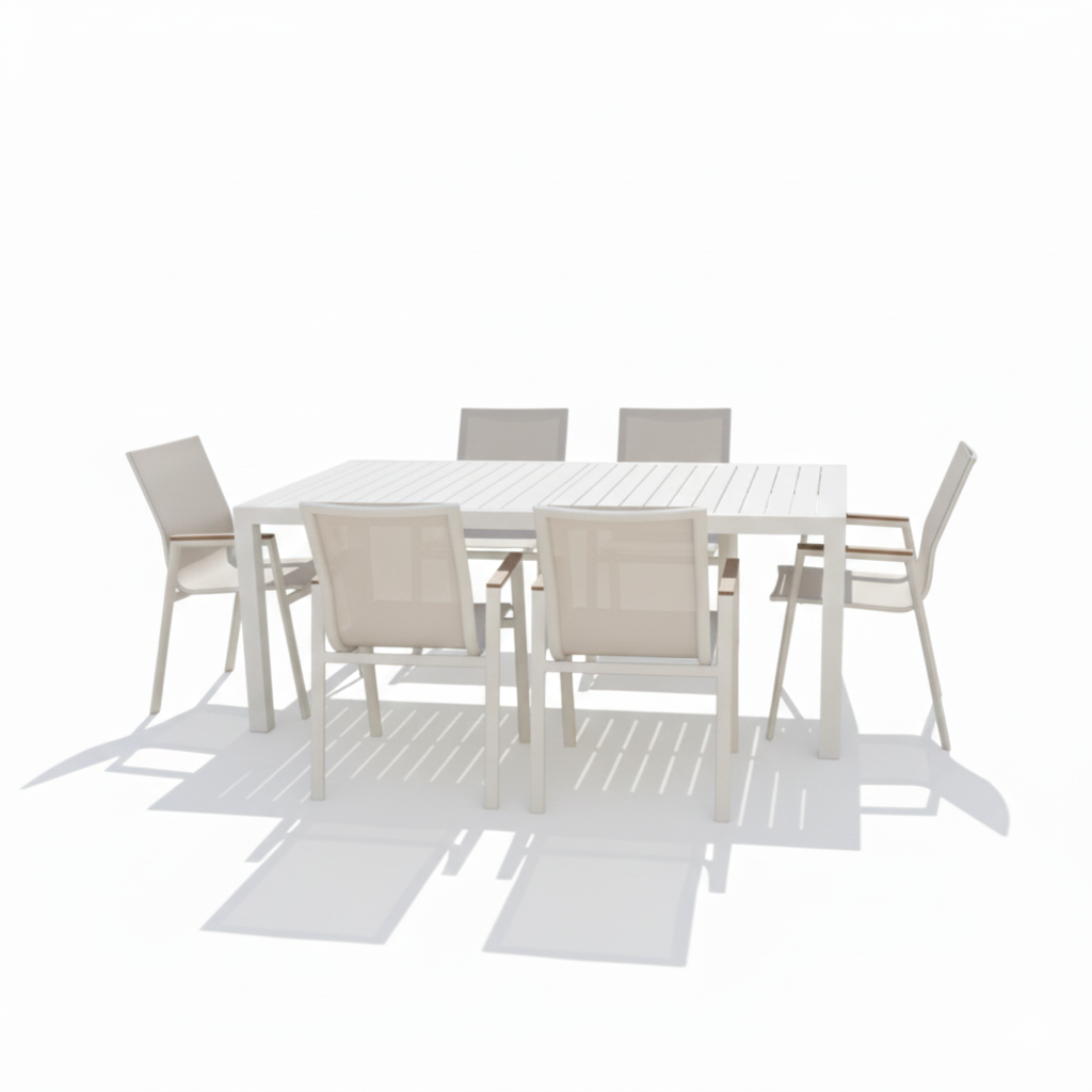 Contemporary Garden Dining Table & Chairs Set