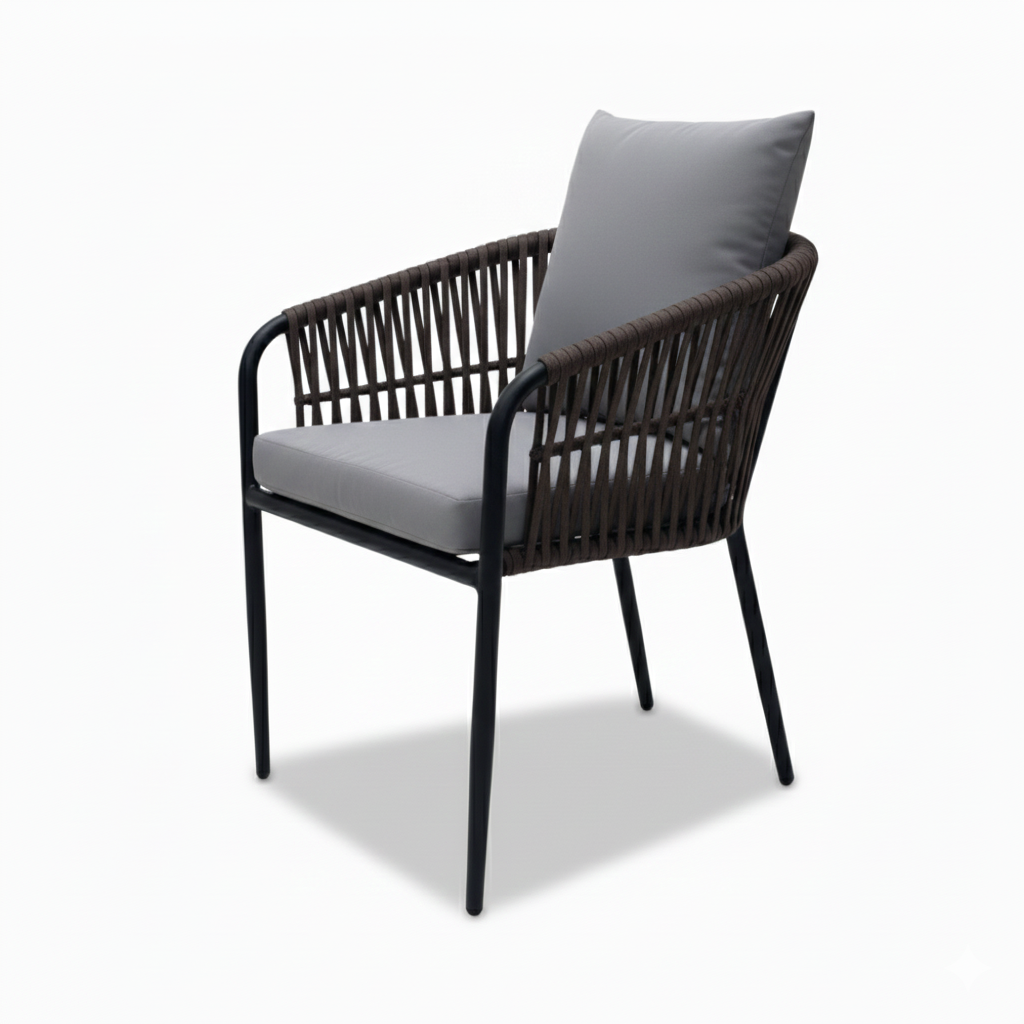 Elegant Outdoor Seating Chair – Rope Design