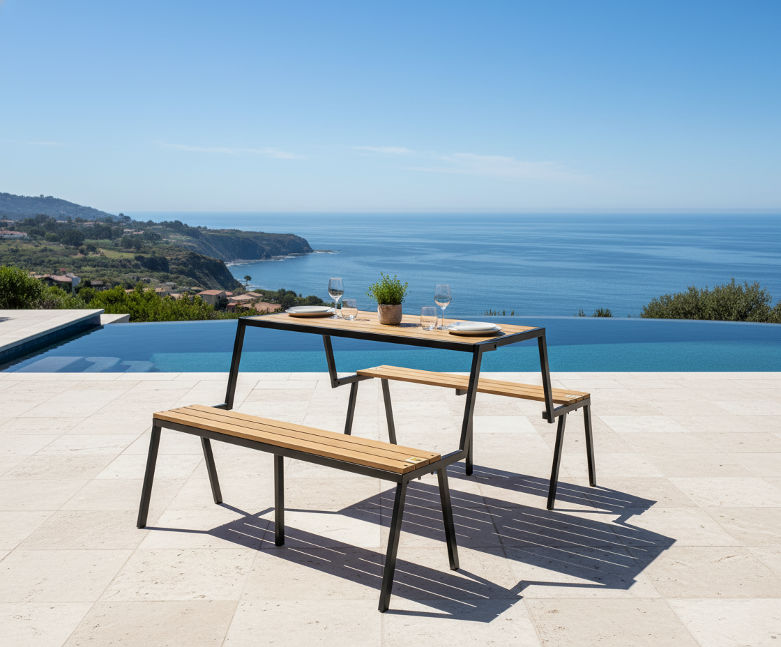 3-in-1 Folding Bench & Table | Convertible Outdoor Picnic Set | Portable