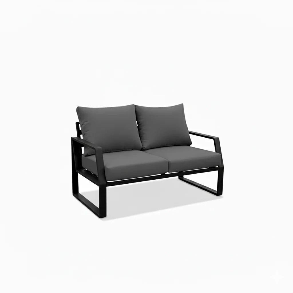 7-Seater Aluminium Outdoor Garden Sofa Set with Cushions & Table | White, Black & Beige