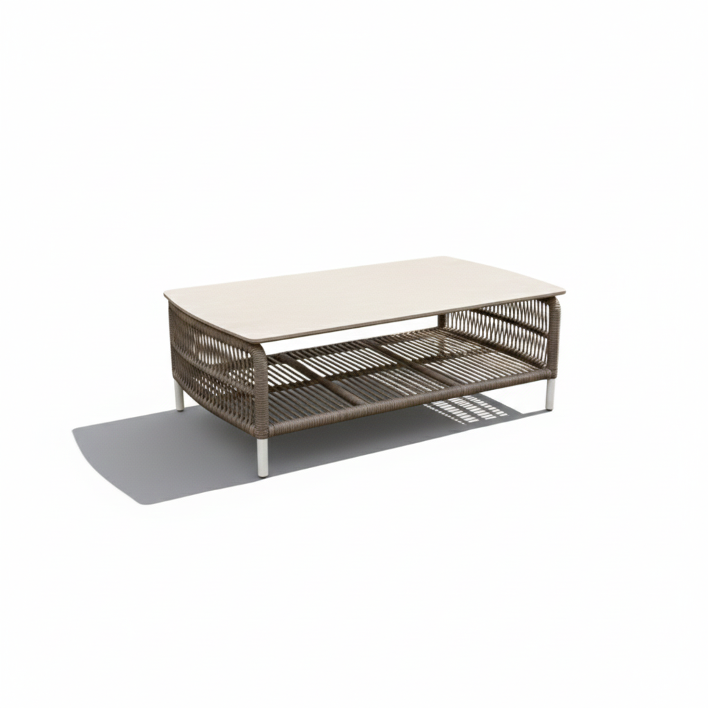 Casa Fiora 5-seater outdoor patio sofa set with soft cushions and white frame, ideal for outdoor relaxation and entertaining.