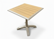 Square Outdoor Dining Table - Aluminum Pedestal Base with WPC Top - The Outdoor Furniture Market 