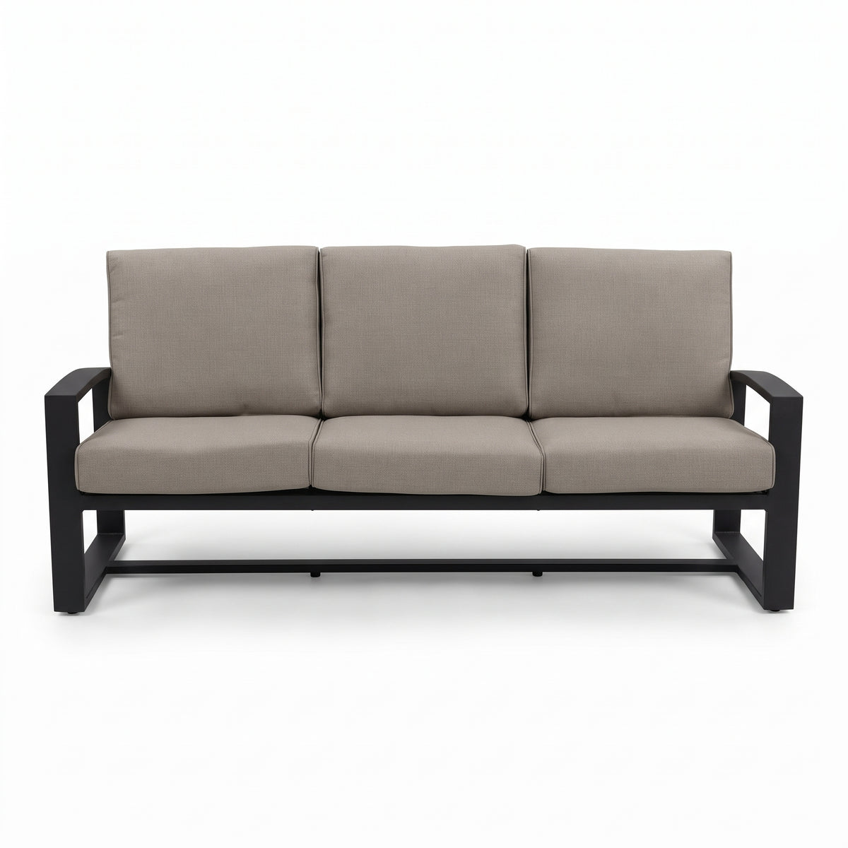 7-Seater Aluminium Outdoor Sofa Set | Grey Showerproof Cushions | 5-Piece