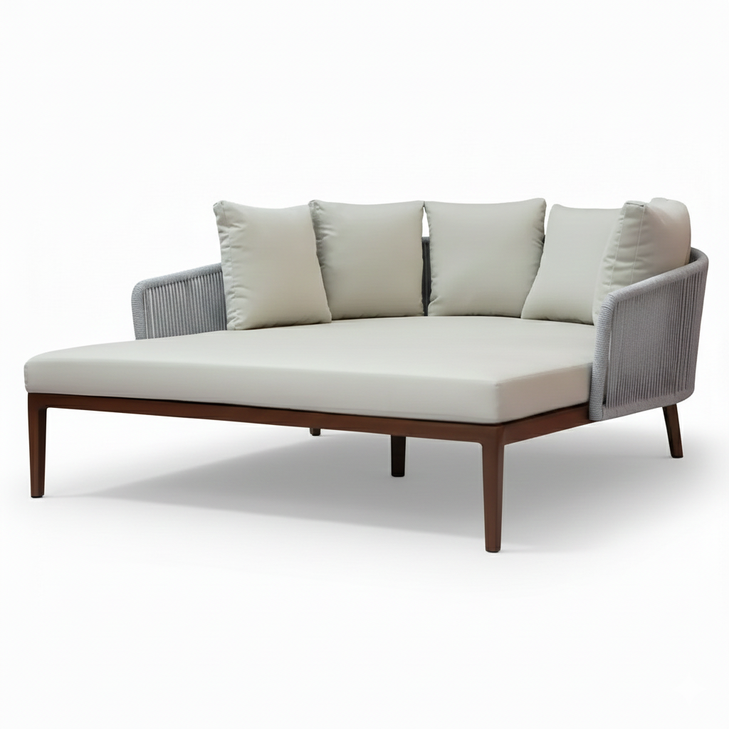 Double Day Bed - Aluminum Frame, Plush Comfort