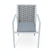 Modern Rope-Weave Aluminum Dining Chair