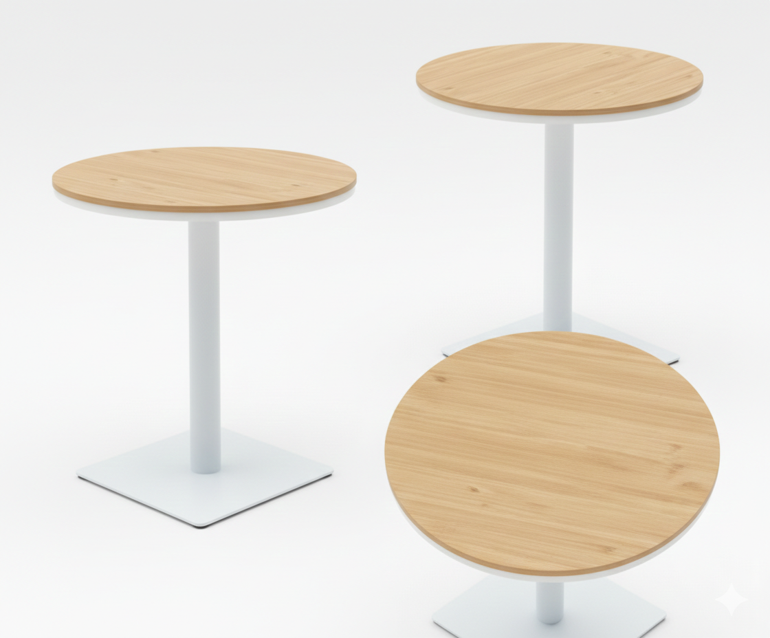 Round Outdoor Dining Table - Aluminum Pedestal Base with WPC Top - The Outdoor Furniture Market 