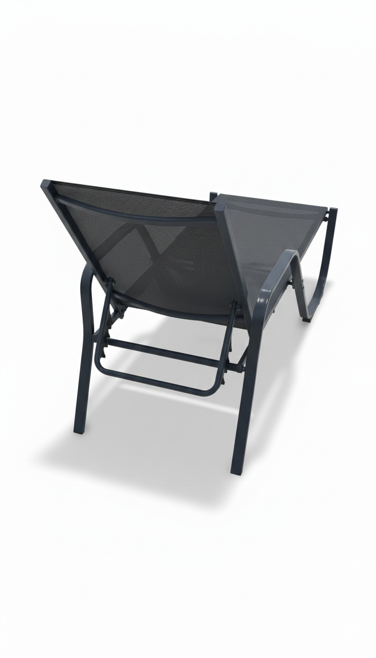Casa Fiora outdoor Textilene sun lounger with adjustable backrest and durable frame, ideal for relaxing outdoors.