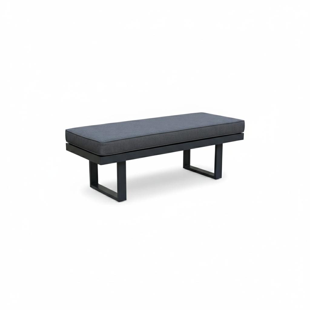 CasaFiora Noir Luxe outdoor lounge sofa set featuring premium all-weather cushions in a stylish arrangement.