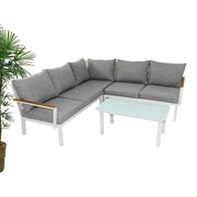 Casa Fiora Aluminum 5-Seater Garden Sofa Set