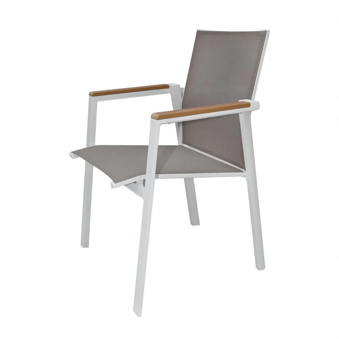 Aluminum Alloy Frame Polyester Back Dining Chairs - The Outdoor Furniture Market 