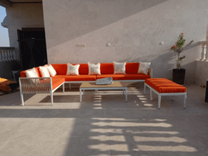 Casa Fiora Aluminum 8 Seater Outdoor Garden Rattan Rope Furniture Sofa Set