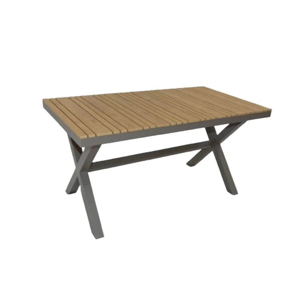 Aluminum Outdoor Dining Table for 6 People – Stylish &amp; Weather-Resistant