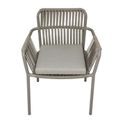 Casa Fiora Elegant Outdoor Aluminum Frame Rope Dining Chair With cushion