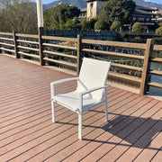 Casa Fiora Aluminum Frame Patio Chair – White