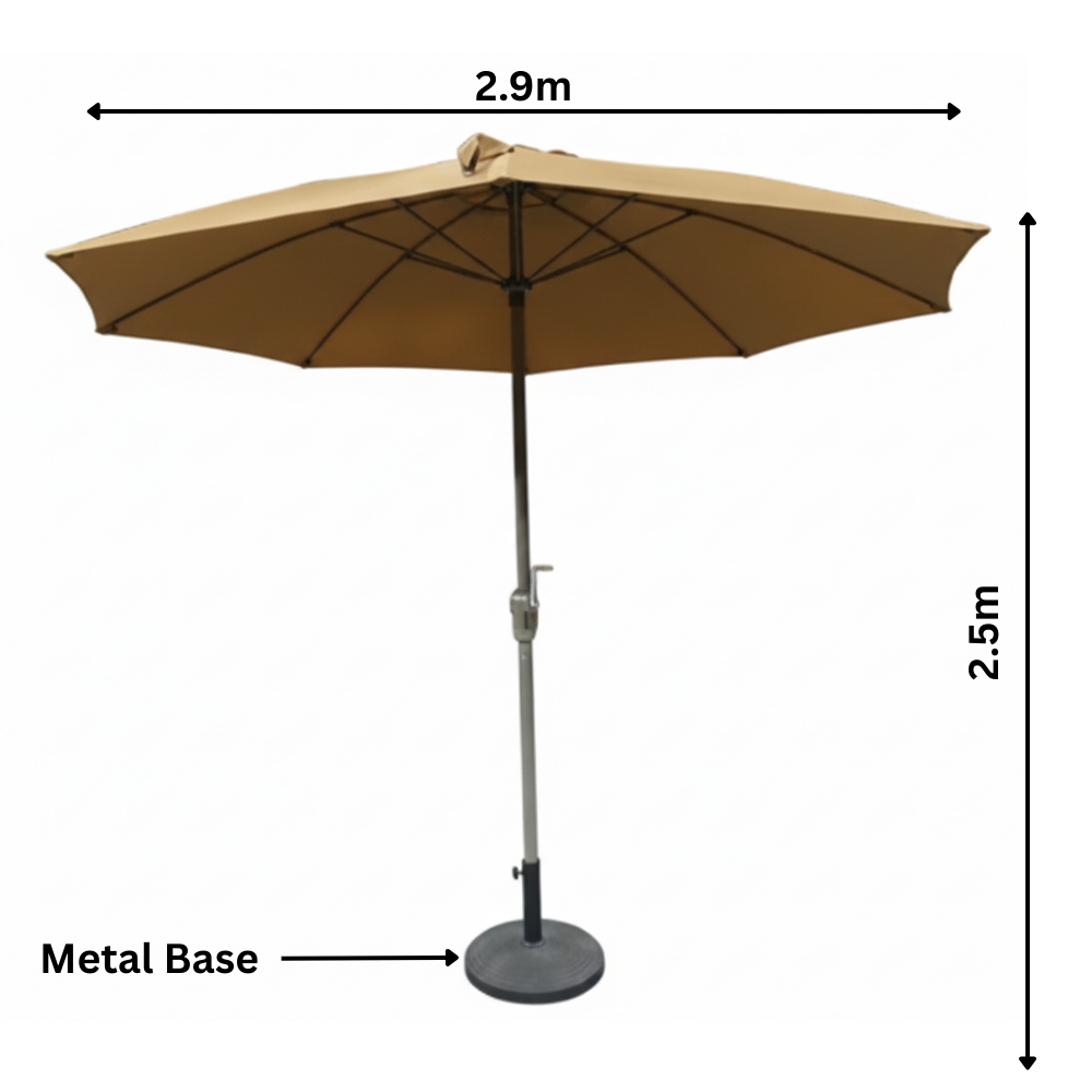 Patio Umbrella with Heavy Metal Base