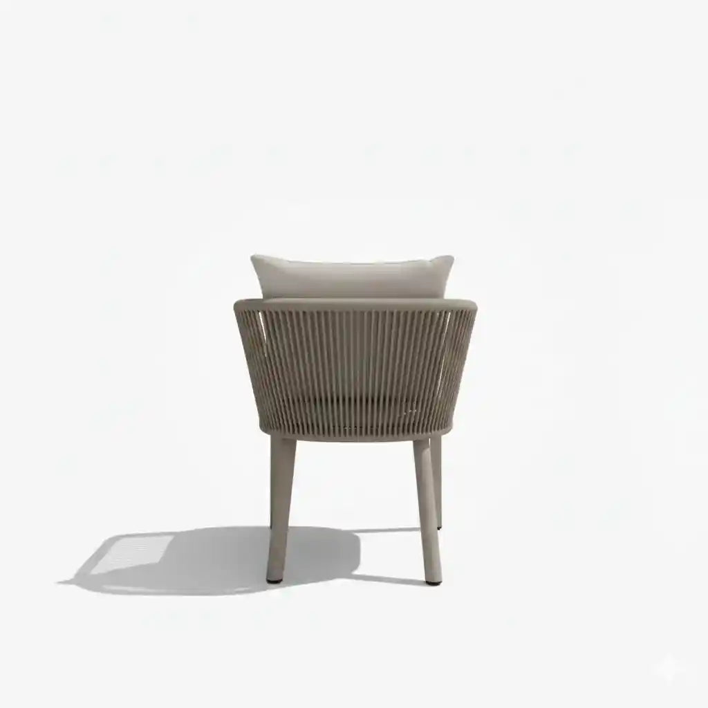Modern 10-person aluminum outdoor dining set with comfort cushions, featuring a spacious table and stylish chairs for patio use.