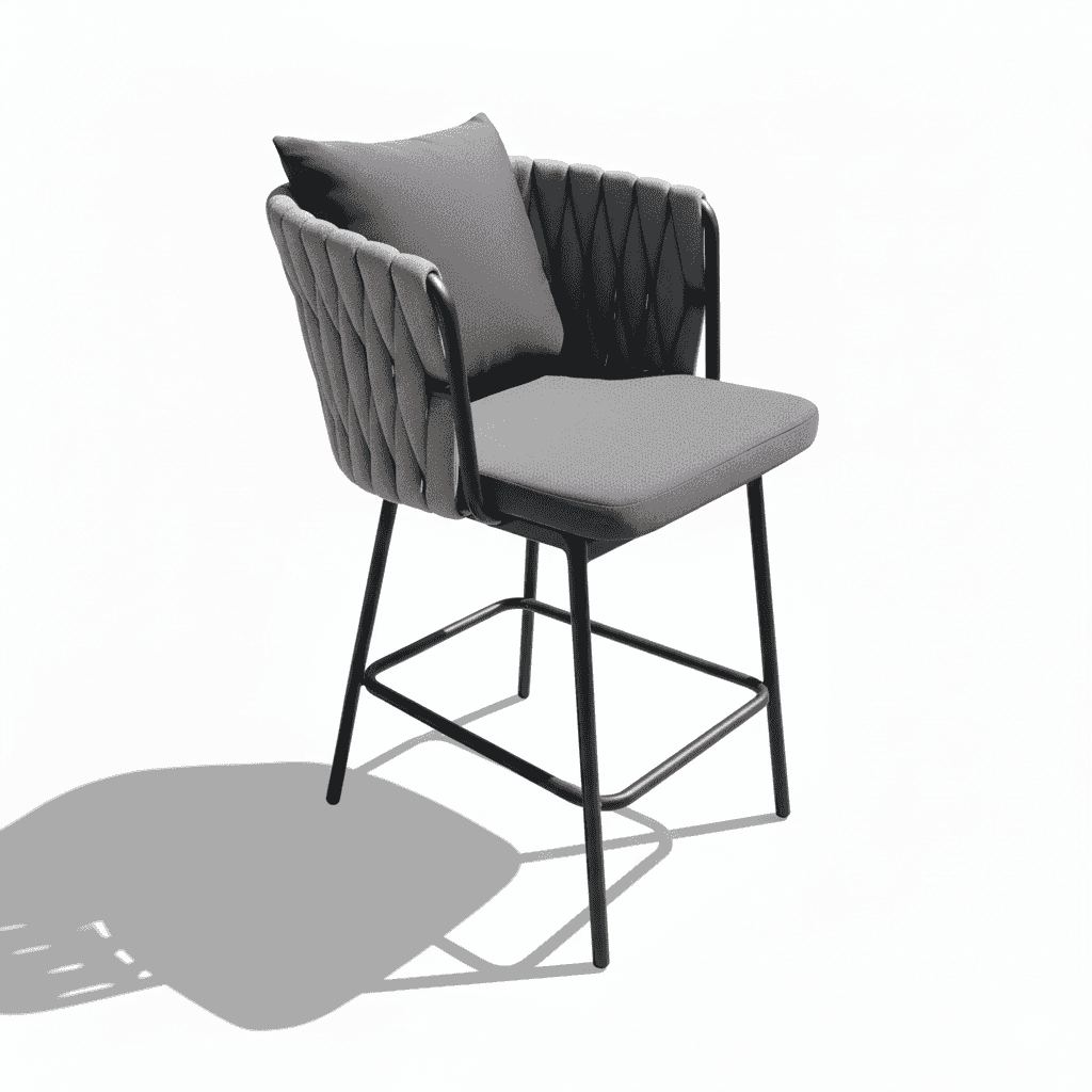 Modern outdoor bar chair by The Outdoor Furniture Market with a sleek design and sturdy frame for patio or garden use.
