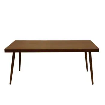 Modern Outdoor Garden Aluminum & WPC Rectangle Dining Table with wood finish