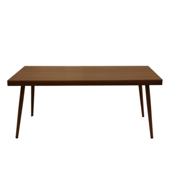 Modern Outdoor Garden Aluminum & WPC Rectangle Dining Table with wood finish