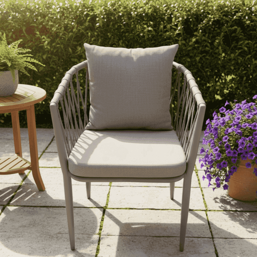 Modern outdoor lounge chair from The Outdoor Furniture Market, stylish and comfortable for outdoor dining and relaxation.