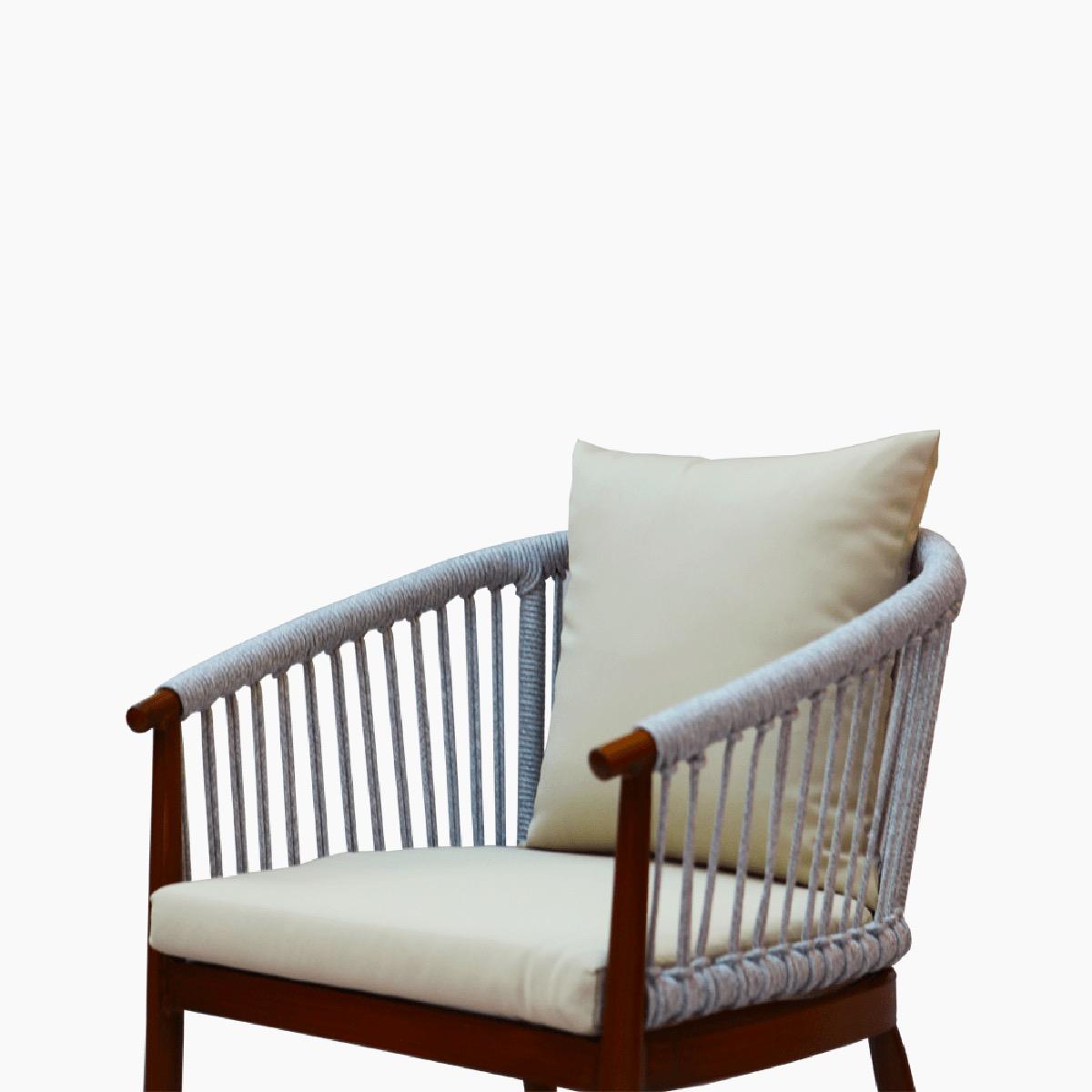 Aluminium Frame Outdoor Dining Set with Rope Chairs & Cushions | 4, 6, 8 or 10 Seater