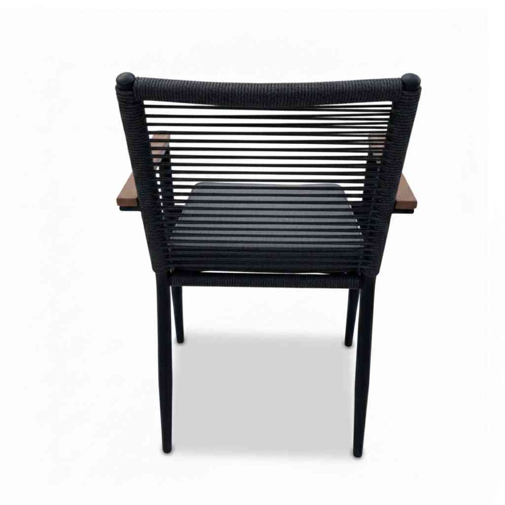 Outdoor aluminum dining chair from The Outdoor Furniture Market, showing a sleek, lightweight chair designed for outdoor dining spaces.