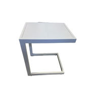Modern white square outdoor side table from The Outdoor Furniture Market