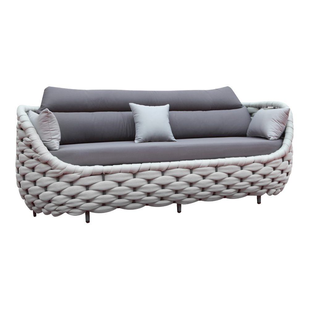 Outdoor Comfort Rope Articles Leisure Terrace Chair Garden Sofas Set for Villa Hotel - 3 Sater