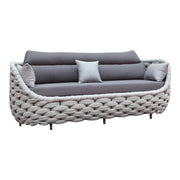 Outdoor Comfort Rope Articles Leisure Terrace Chair Garden Sofas Set for Villa Hotel - 3 Sater