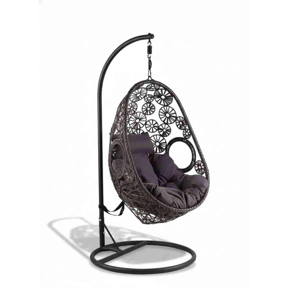 Outdoor hanging swing chair by The Outdoor Furniture Market, featuring a cozy, suspended design perfect for outdoor relaxation.