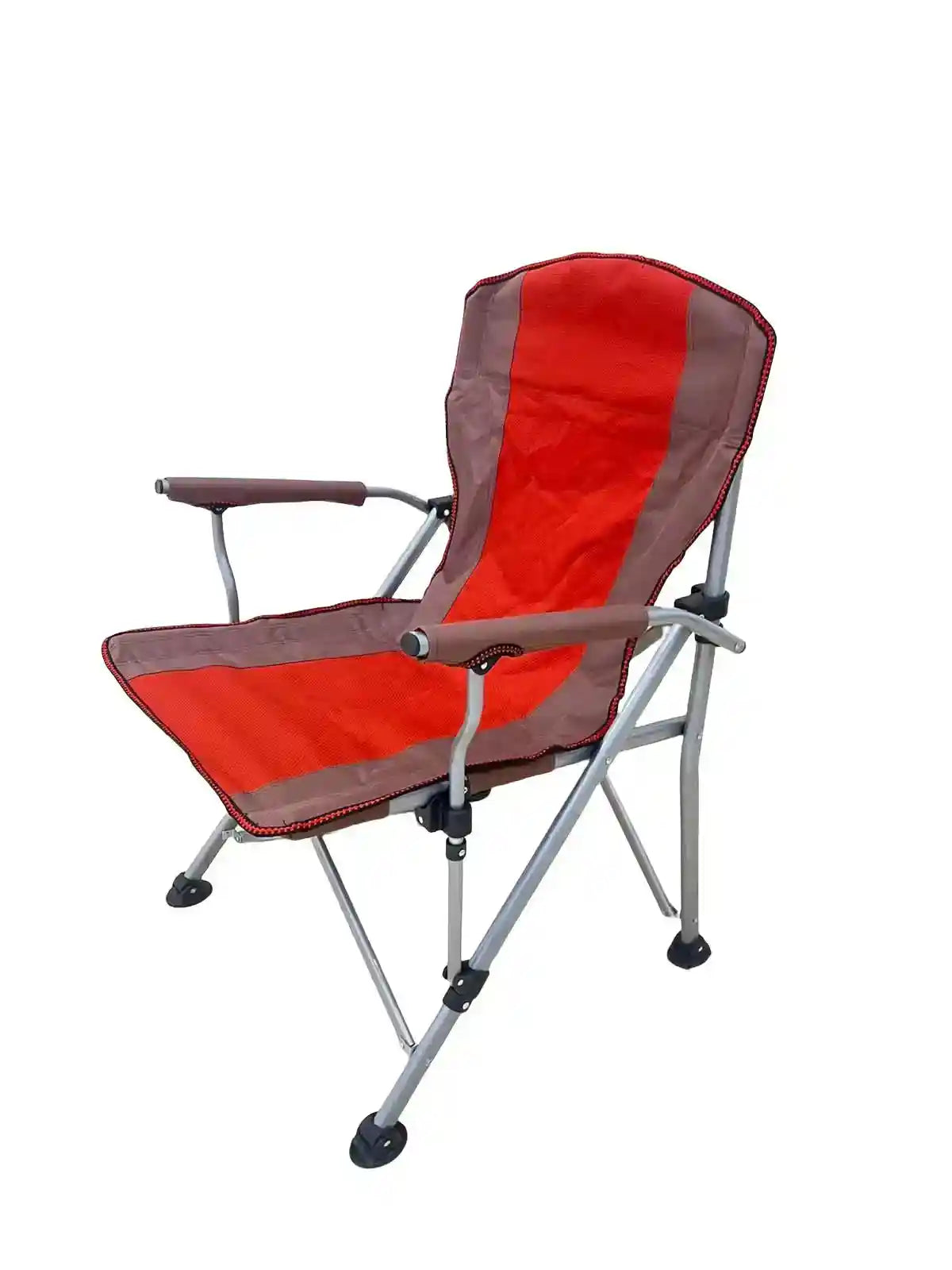 Portable camping folding chair with cup holder and carry bag from The Outdoor Furniture Market, ideal for outdoor adventures.