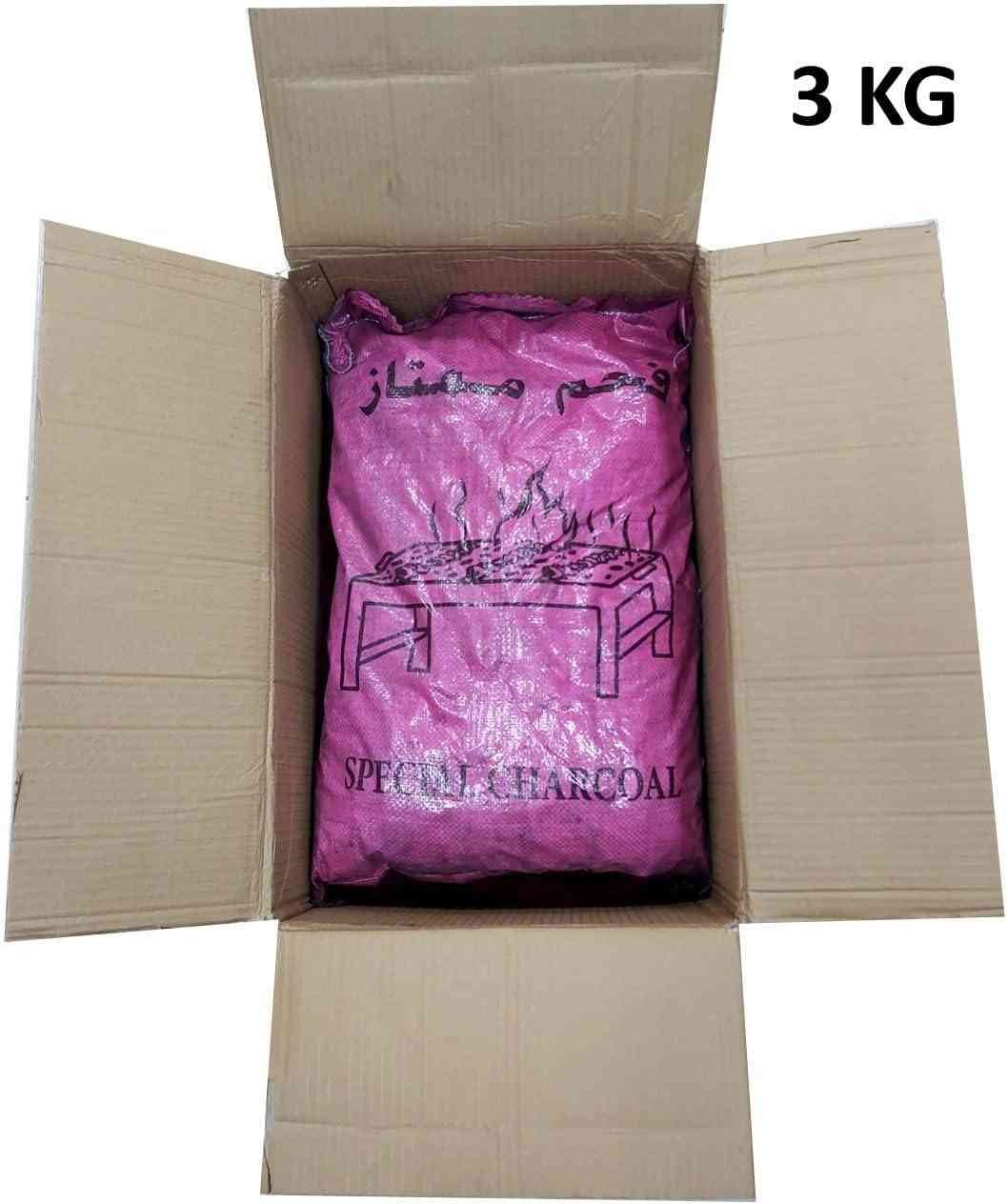 BBQ Hardwood Charcoal Bag 3 kg | Barbeque Natural Wooden Charcoal Medium Peices-3 Kg