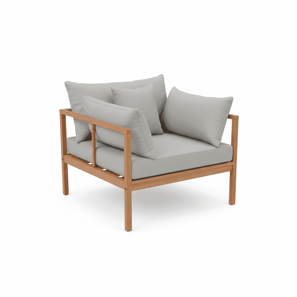7-seater aluminum outdoor lounge sofa set with cushions from The Outdoor Furniture Market, ideal for patio relaxation.