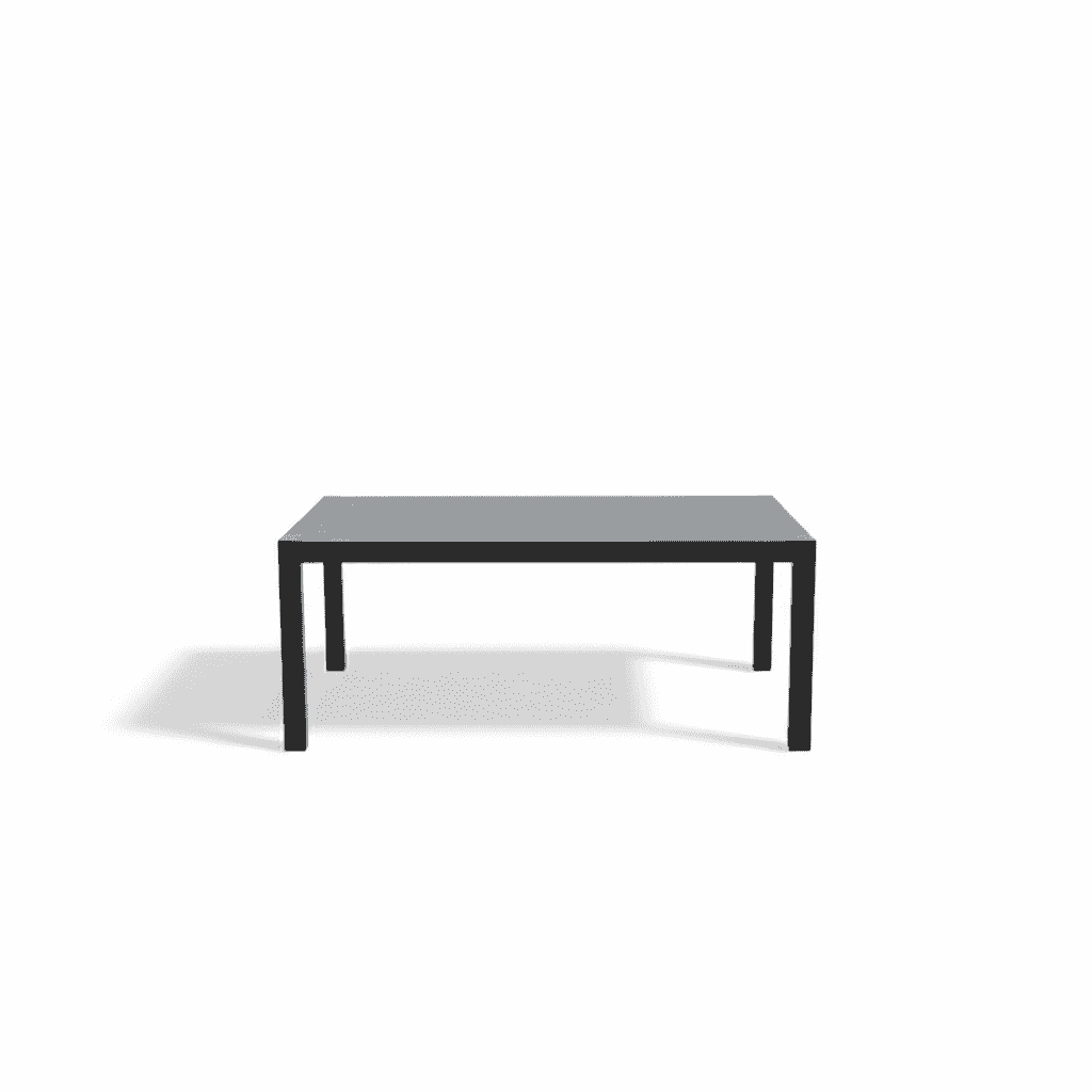 Modern outdoor sofa set with aluminum frame, including a sofa and armchairs, by The Outdoor Furniture Market.