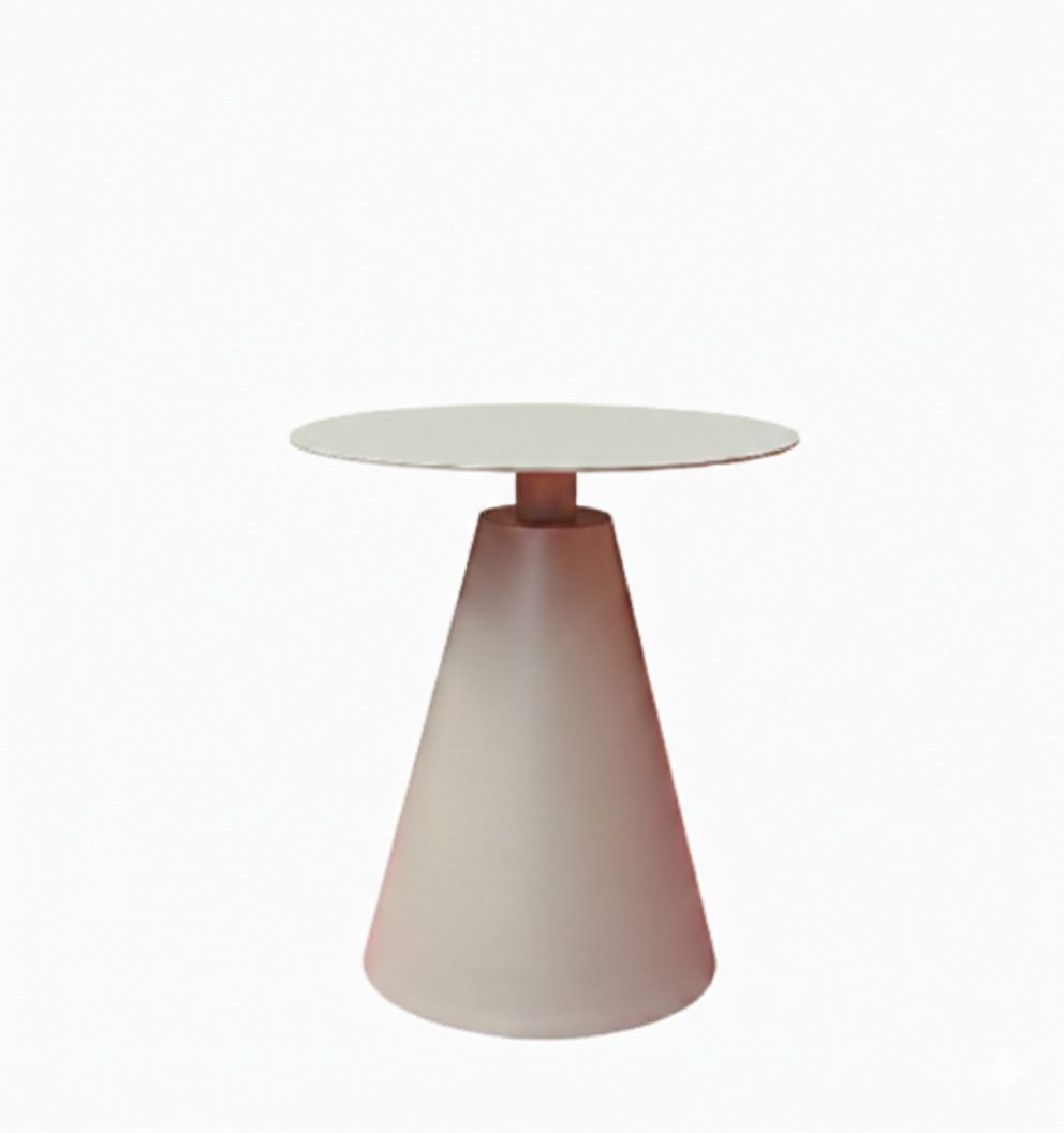 Round Outdoor Coffee Table - 50cm Compact Side Table for Patio & Poolside - The Outdoor Furniture Market 