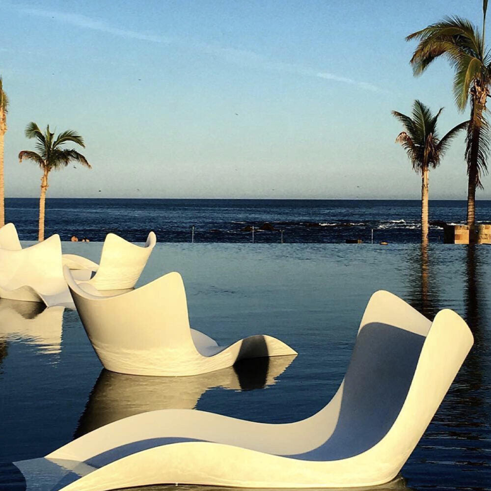 In-Pool Sun Lounger | HDPE Tanning Ledge Chair | Waterproof & UV-Resistant