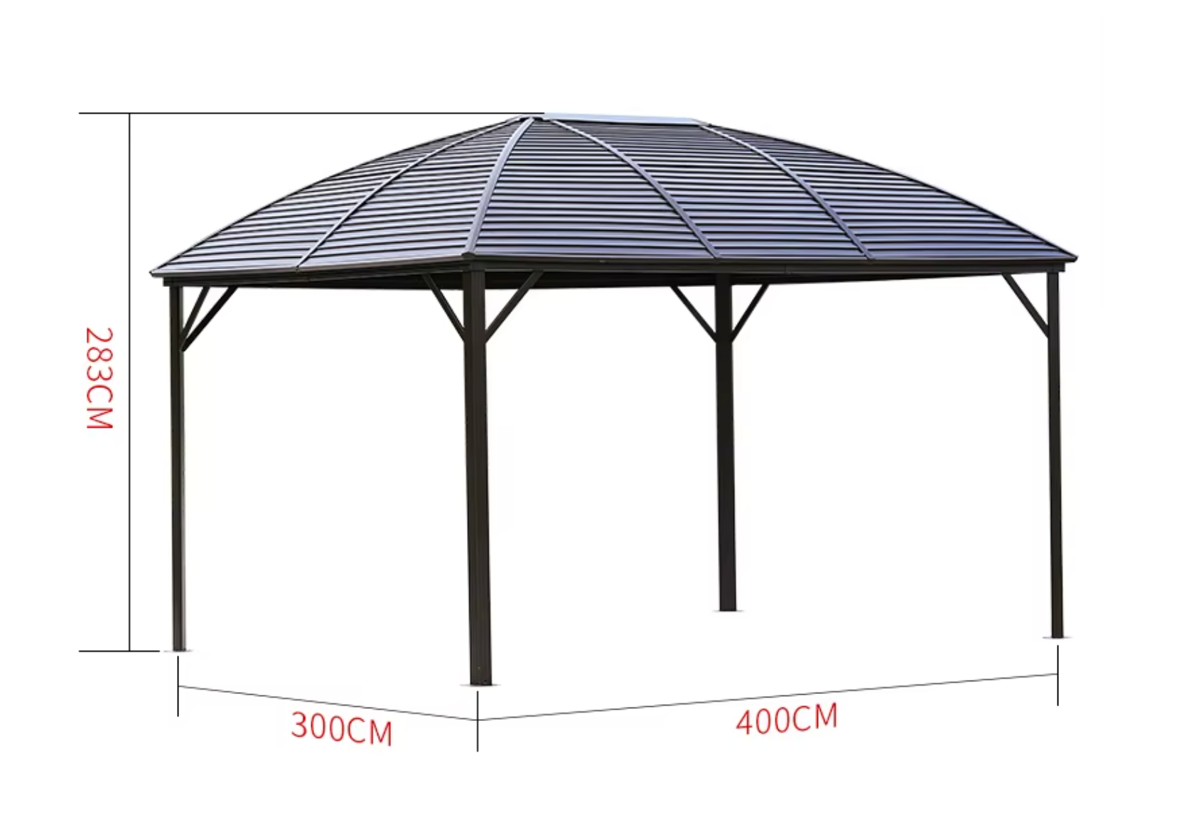 Modern Aluminium Gazebo 3×4m – with Curtains & Mosquito Net