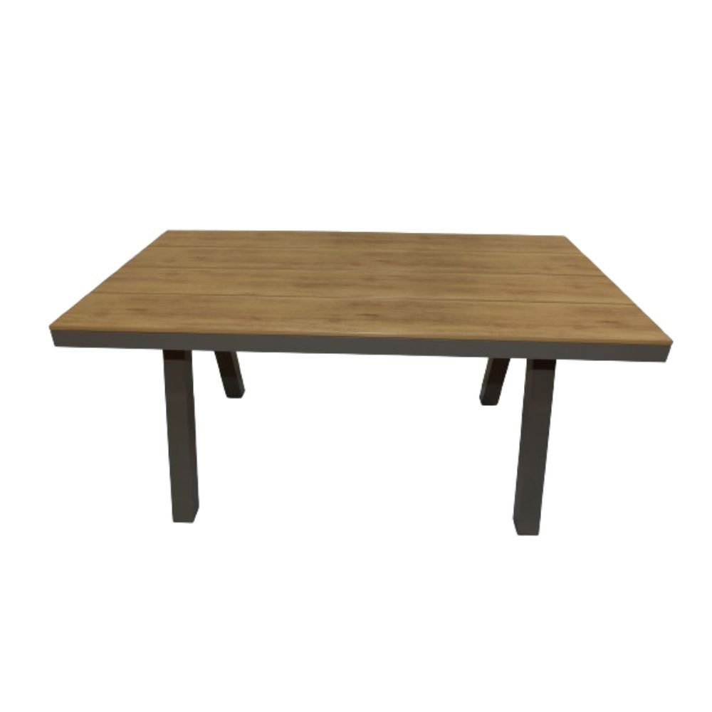 Sleek Aluminium & WPC Rectangle Shape Outdoor Dining Table