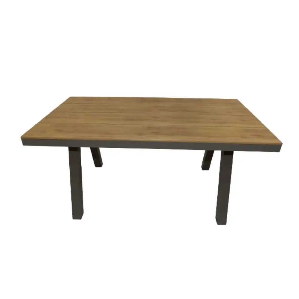 Sleek Aluminium & WPC Rectangle Shape Outdoor Dining Table