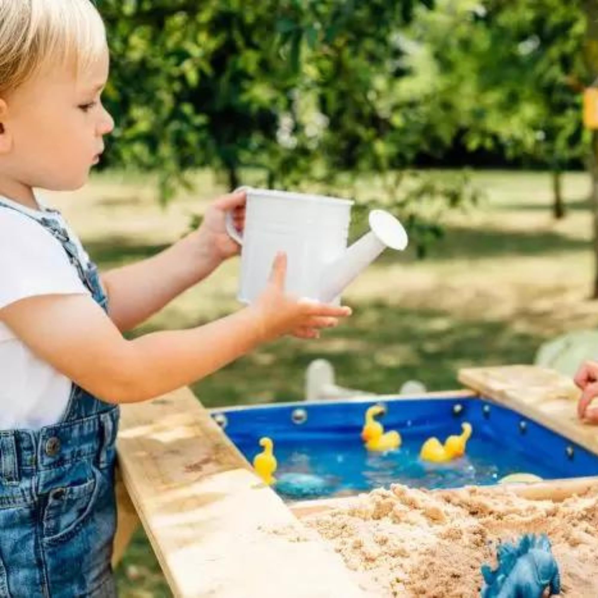 Surfside 3-in-1 Sand & Water Table with Parasol - Wooden Outdoor Play - The Outdoor Furniture Market 